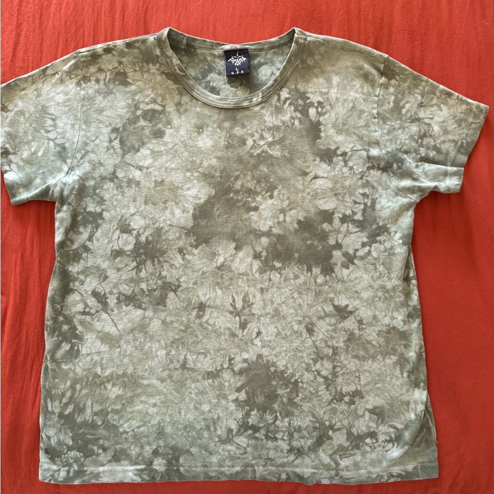Prana Green Tie-Dye Short Sleeve Tee